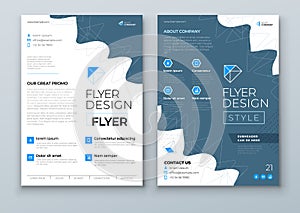 Flyer template layout design. Corporate business annual report, catalog, magazine, flyer mockup. Creative modern