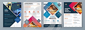 Flyer Template Layout Design. Corporate Business Flyer, Brochure, Annual Report, Catalog, Magazine Mockup. Creative