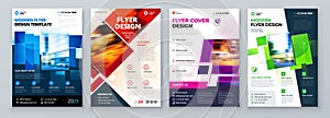 Flyer Template Layout Design. Corporate Business Flyer, Report, Catalog, Magazine Mockup. Creative modern bright concept