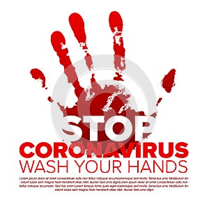 Flyer template with stop coronavirus information