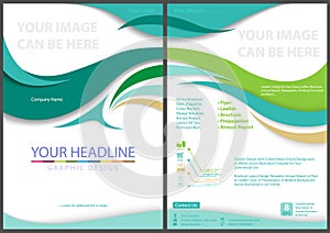 Flyer Template with Waved Stripes photo