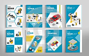 Flyers for Car repair or car service concept