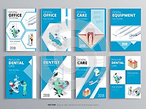 Flyers for Health and Medical concept. Hygiene template of flyear, magazines, posters, book cover, banners. Clinic