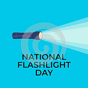 Flyers honoring National Flashlight Day or promoting associated events might include vector graphics highlighting the holiday.