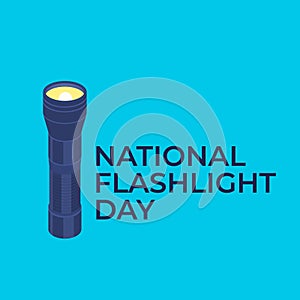 Flyers honoring National Flashlight Day or promoting associated events might include vector graphics highlighting the holiday.