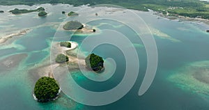 Flying above the Britania Group of Islands in Philippines.