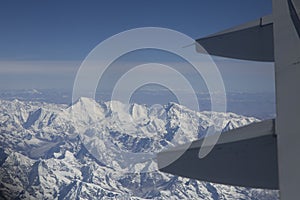 Flying above the himalayas