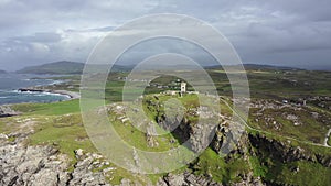 Flying above Malin Head and the famous World War Eire Markings in County Donegal - Ireland