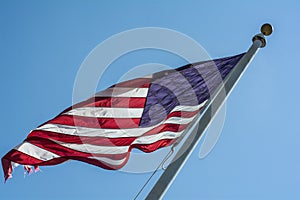 Flying american flag