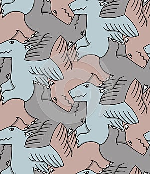 Flying Animal Tessellation Pattern