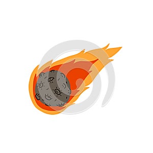 Flying asteroid, Burning comet.