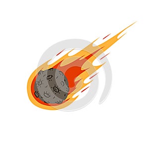 Flying asteroid, Burning comet.