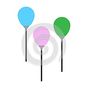 flying balloon vector