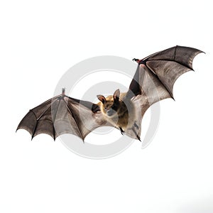 Flying Bat Isolated on White Background. Generative ai