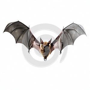 Flying Bat Isolated on White Background. Generative ai