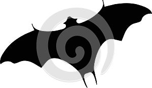 Flying Bat Silhouette