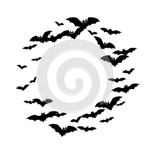 Flying bats vampire Halloween symbols