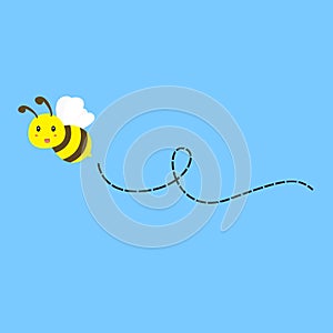 Flying Bee Vector