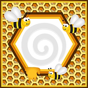 Flying Bees in a Honeycomb Frame