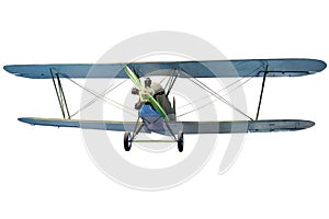 Flying biplane
