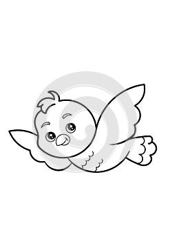 Flying bird Coloring page for book publishing printing printable