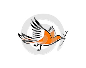 flying bird logo template 1