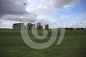 Attraction, Stonehenge on Salisbury plain Wiltshire in England.