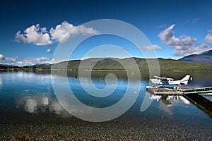 Flying boat on the Lake Te Anau