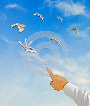 Flying books