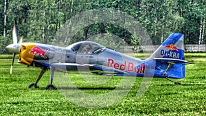 The Flying Bulls Aerobatics Team Zlin-50LX preparing for taxiing for take-off.