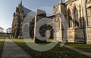 Flying Buttress of Lincoln Cathedral A photo