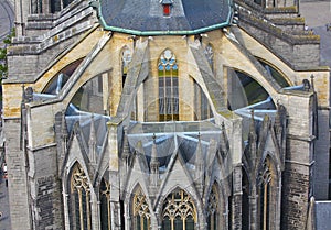 Flying Buttresses on Church in Ghent, Belgium