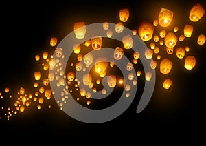 Flying Chinese Lanterns