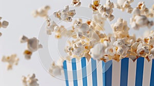 The flying cinema popcorn.AI generated image