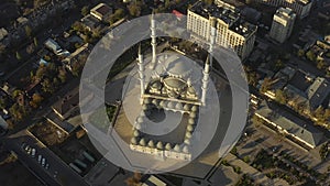 Flying in a circle on a drone of the Republican Central Mosque named after Imam Al Sarakhsi.