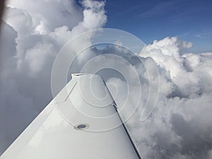 Flying Cirrus in a weather - pilot view