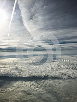 Flying between cloud layers