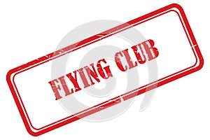 flying club stamp on white