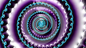 Flying through colorful fractal tunnel. Simple background animation