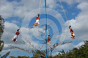 Flying Dancers at Tulum Mexico