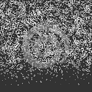 Flying digits and numbers. School