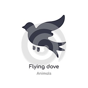 flying dove icon. isolated flying dove icon vector illustration from animals collection. editable sing symbol can be use for web