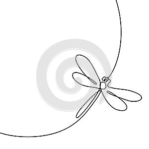 Flying dragonfly logo