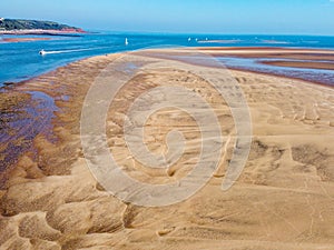 Flying a drone during a beach detonation