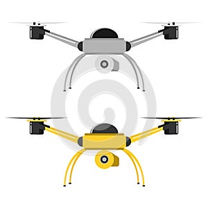 Flying drone, icon flying dron