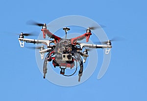 Flying drone video camera spy