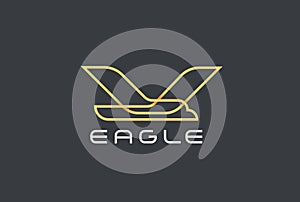 Flying Eagle Bird Logo Airlines design vector. Geo