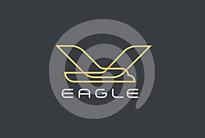 Flying Eagle Bird Logo Airlines design vector. Geo photo