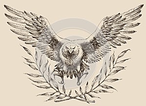 Flying eagle emblem