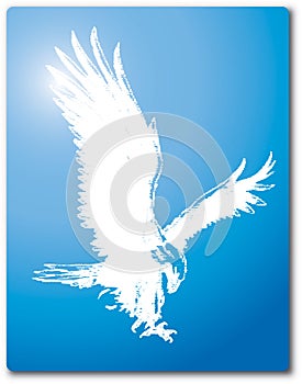 Flying Eagle Silhouette Vector Design Clipart